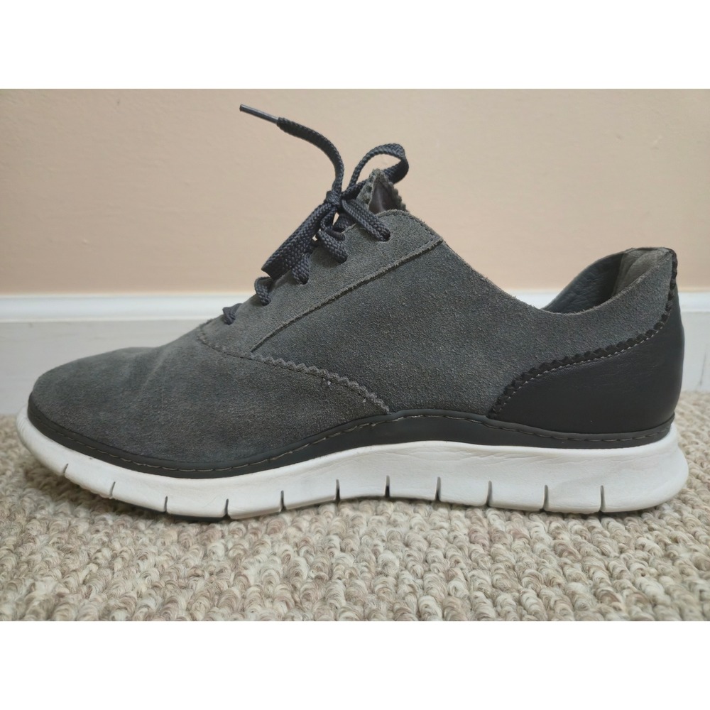 Vionic Taylor Sneakers Womens 12W Gray Suede Oxford Lace Up Orthotic Comfort - Picture 7 of 10